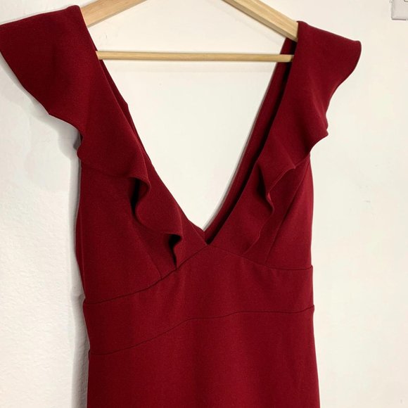 Lulus Perfect Opportunity Burgundy Maxi Dress Med. - Picture 5 of 12
